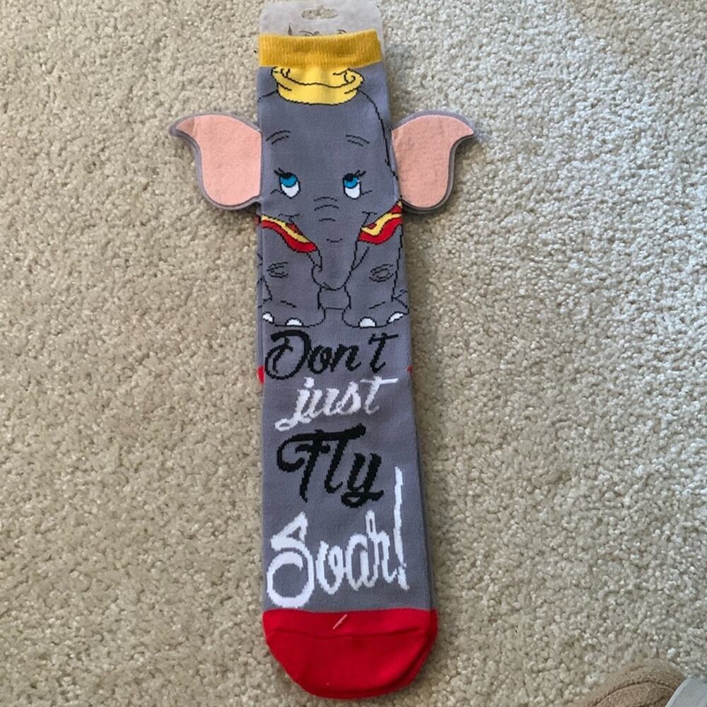 Disney Parks Dumbo Socks (Don’t Just Fly Soar!) New With Tags. Ladies Size 5-10